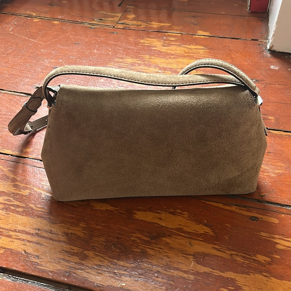 Toteme T lock suede top handle bag - Picture 9 of 9